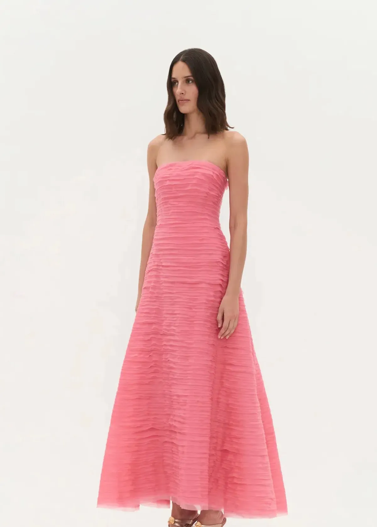AJE Soundscape Maxi Dress in Guava Pink Size 12 - Image 2