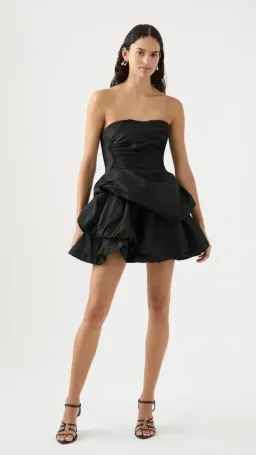Aje Daybreak Strapless Mini Dress Black Size AU 16 for rent on The Volte - image 1