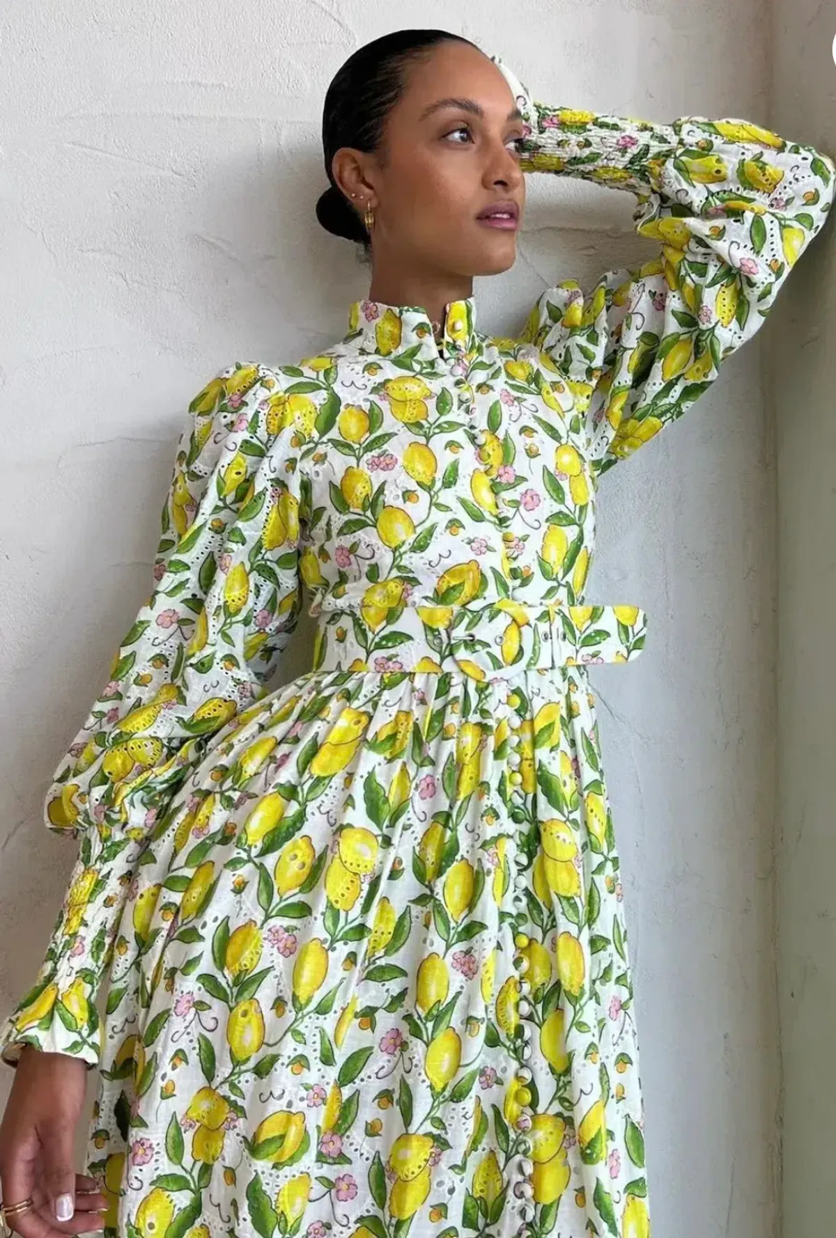  Palm Noosa's Royal Flush Dress Lemon Print - Image 2