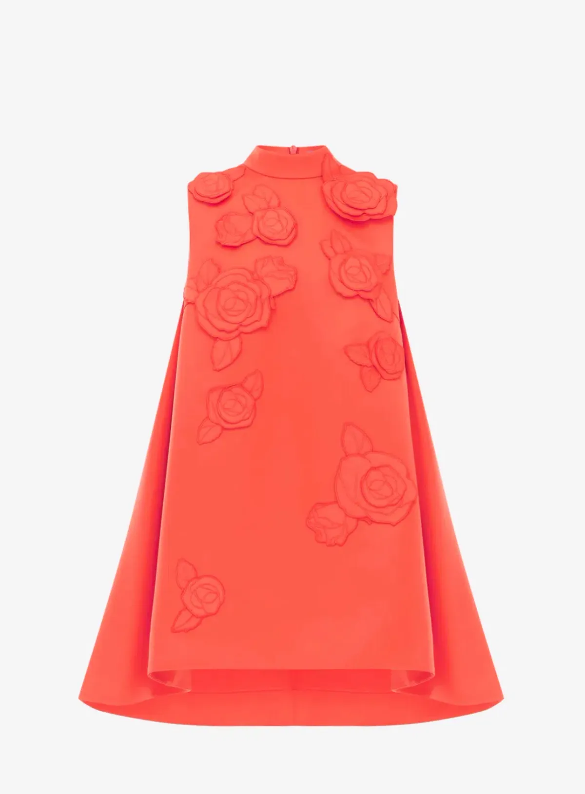 Leo Lin Fallon Appliqué Floral Mini Dress Saffron Size 16 - Image 4