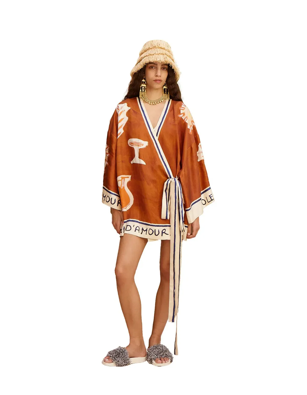 ALÉMAIS SOLEIL D'AMOUR WRAP MINI DRESS - Image 2