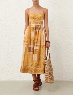 Zimmermann LUCKY CORSET MIDI DRESS Size 1/AU10 for rent on The Volte - image 4