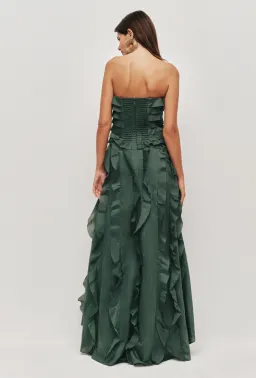 Aje Allairie Gown Size 16 Forest Green  for rent on The Volte - image 4