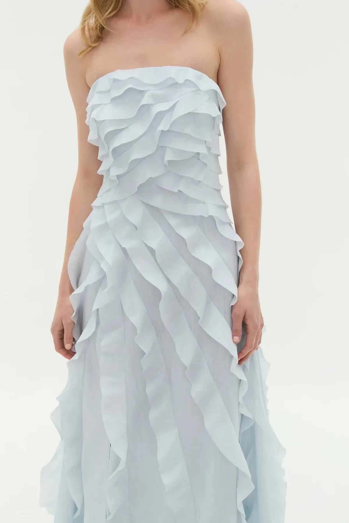 Aje Allairie Gown Size 14 Pastel Blue - Image 3