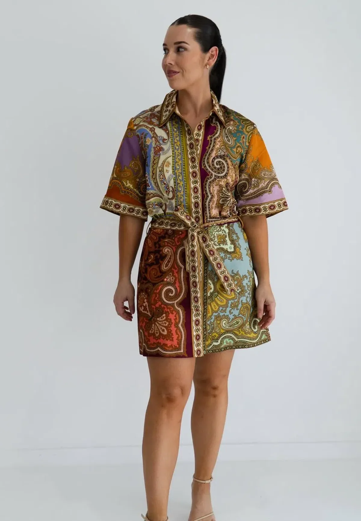 Alemais Clemenza Spliced Mini Dress size 14 - Image 2