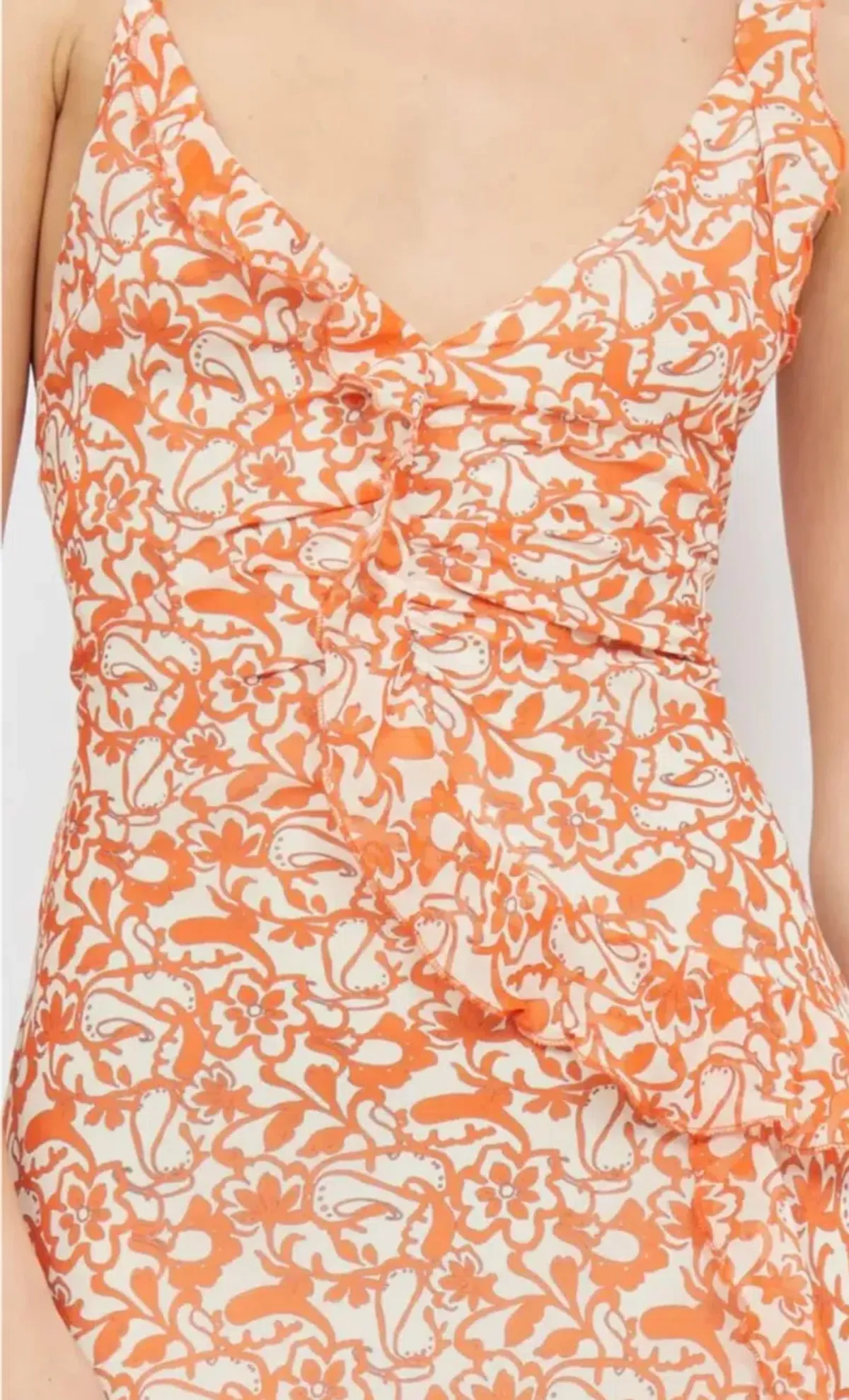 Bec & Bridge Firefly Frill Maxi Maxi orange floral size 8 - Image 5