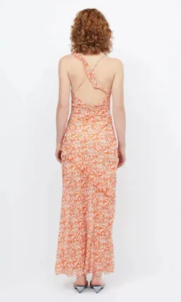 Bec & Bridge Firefly Frill Maxi Maxi orange floral size 8 for rent on The Volte - image 2