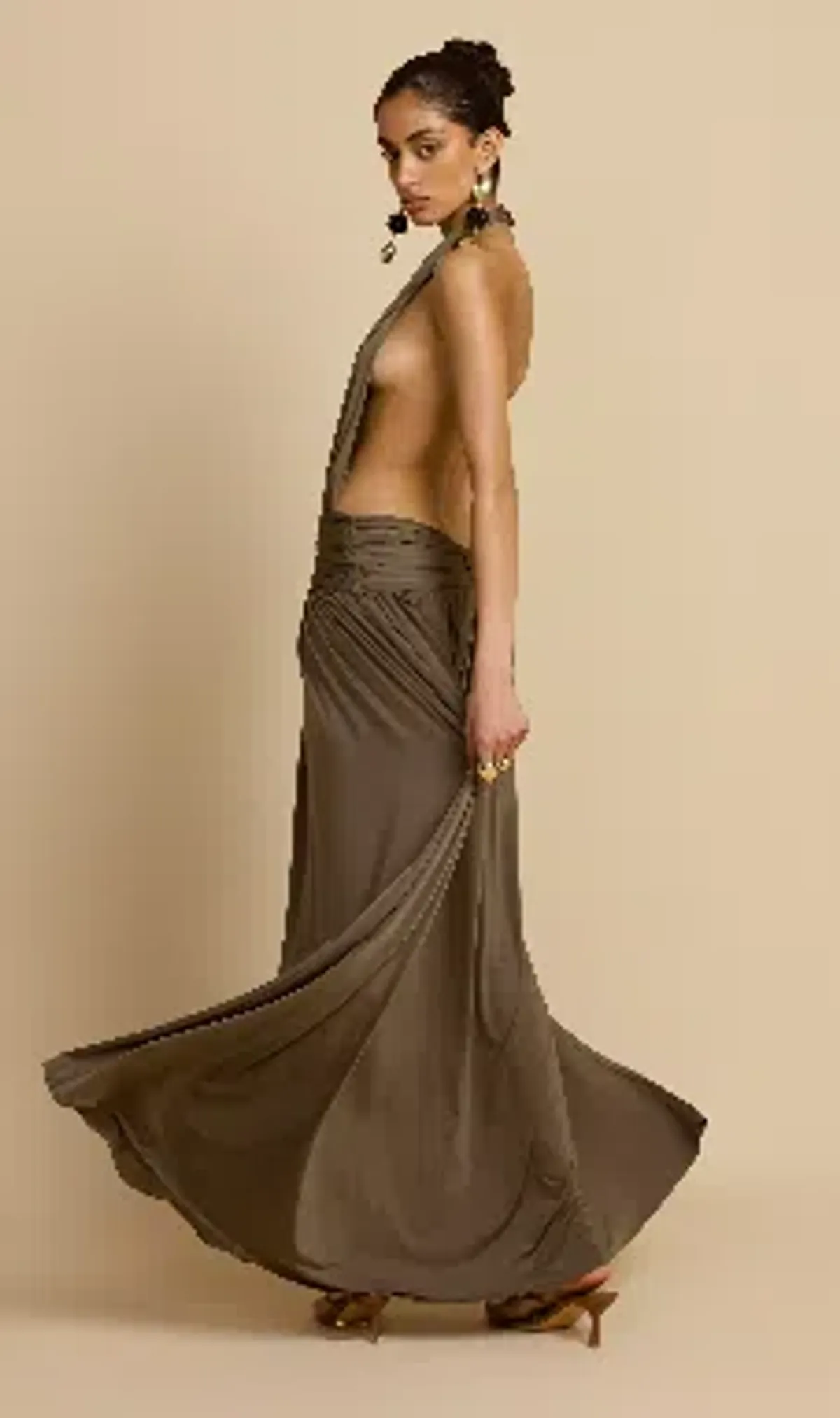 Arcina Ori Santina Dress Khaki - 10  - Image 4