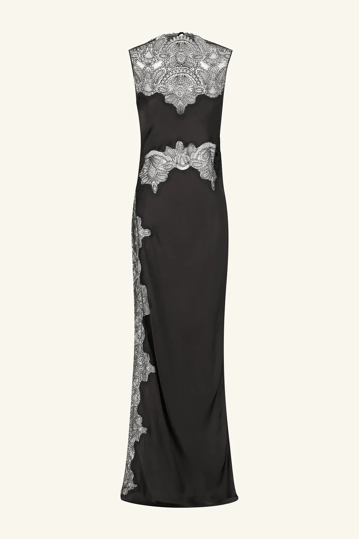 Shona Joy Jamila Lace High Neck Maxi Dress Black Size AU 8 - Image 1