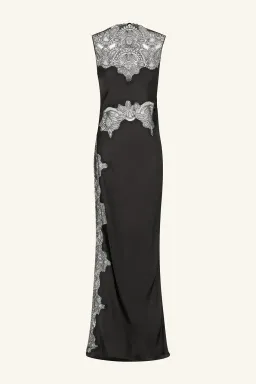 Shona Joy Jamila Lace High Neck Maxi Dress Black Size AU 8 for rent on The Volte - image 1