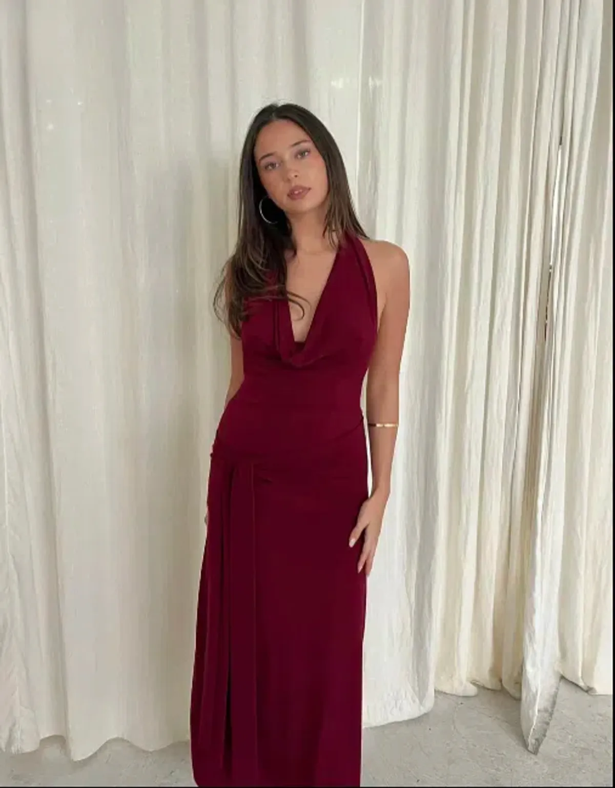  La Marie Nadia Dress Burgundy  - Image 1