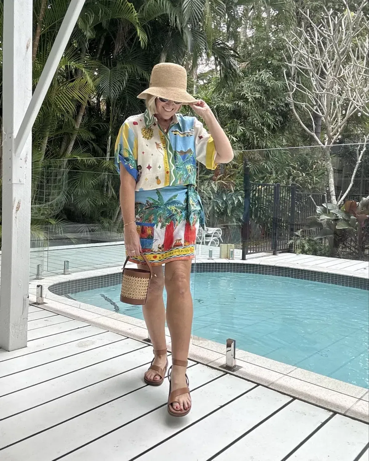 ALEMAIS All Aboard Linen Shirt and Skirt Set Size 10 AU - Image 8