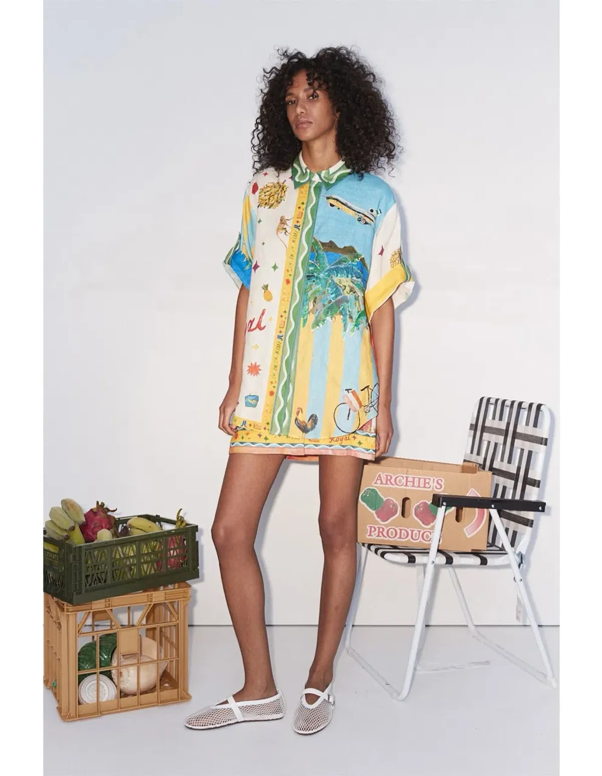 ALEMAIS All Aboard Linen Shirt and Skirt Set Size 10 AU - Image 6