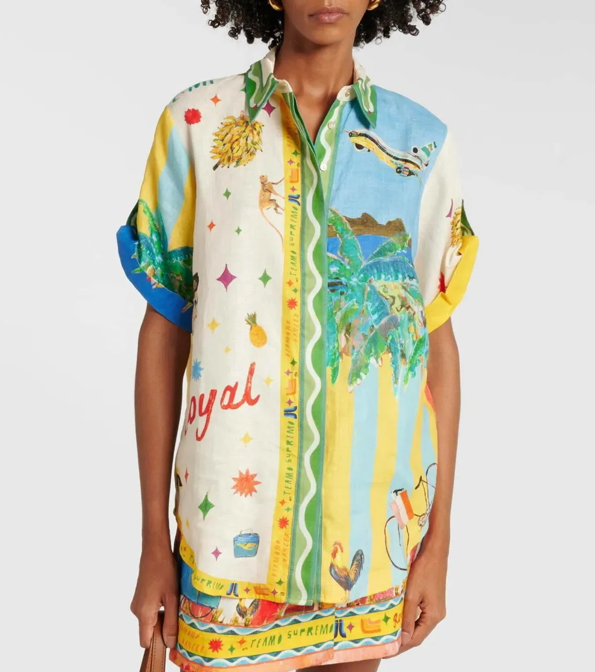 ALEMAIS All Aboard Linen Shirt and Skirt Set Size 10 AU - Image 15