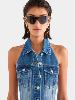 Venroy Denim halter dress  for rent on The Volte - image 2