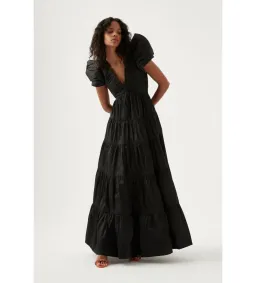 Aje Statuesque Tiered Gown Black Size 14 for rent on The Volte - image 2