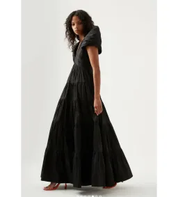 Aje Statuesque Tiered Gown Black Size 14 for rent on The Volte - image 3