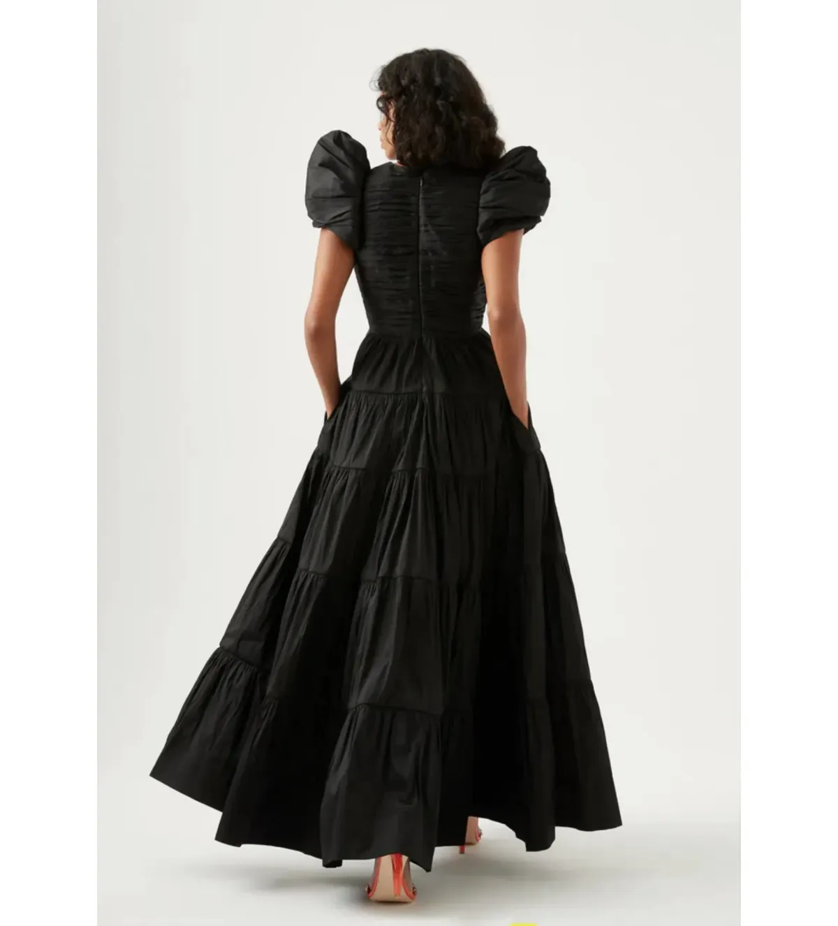 Aje Statuesque Tiered Gown Black Size 14 - Image 4