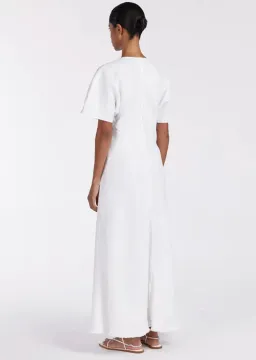 ZAHARA WHITE FRINGED MIDI DRESS for rent on The Volte - image 3