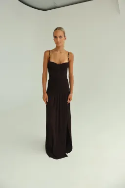 Manning Cartell Double Time Pleat Maxi Dress Dark Chocolate Size 6 for rent on The Volte - image 10