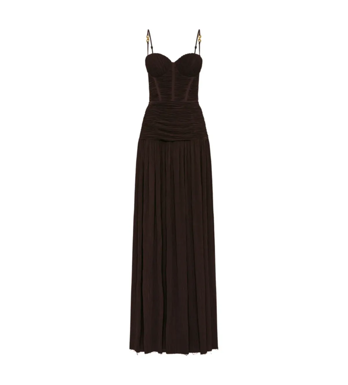 Manning Cartell Double Time Pleat Maxi Dress Dark Chocolate Size 6 - Image 5
