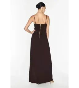 Manning Cartell Double Time Pleat Maxi Dress Dark Chocolate Size 6 for rent on The Volte - image 4