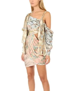 Zimmermann Unbridled Elixir Draped Silk Mini Dress Size 1 / AU 8 10 for rent on The Volte - image 6