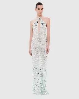 Misha The Mirror Bead Maxi Dress in Mint Size 8 for rent on The Volte - image 1