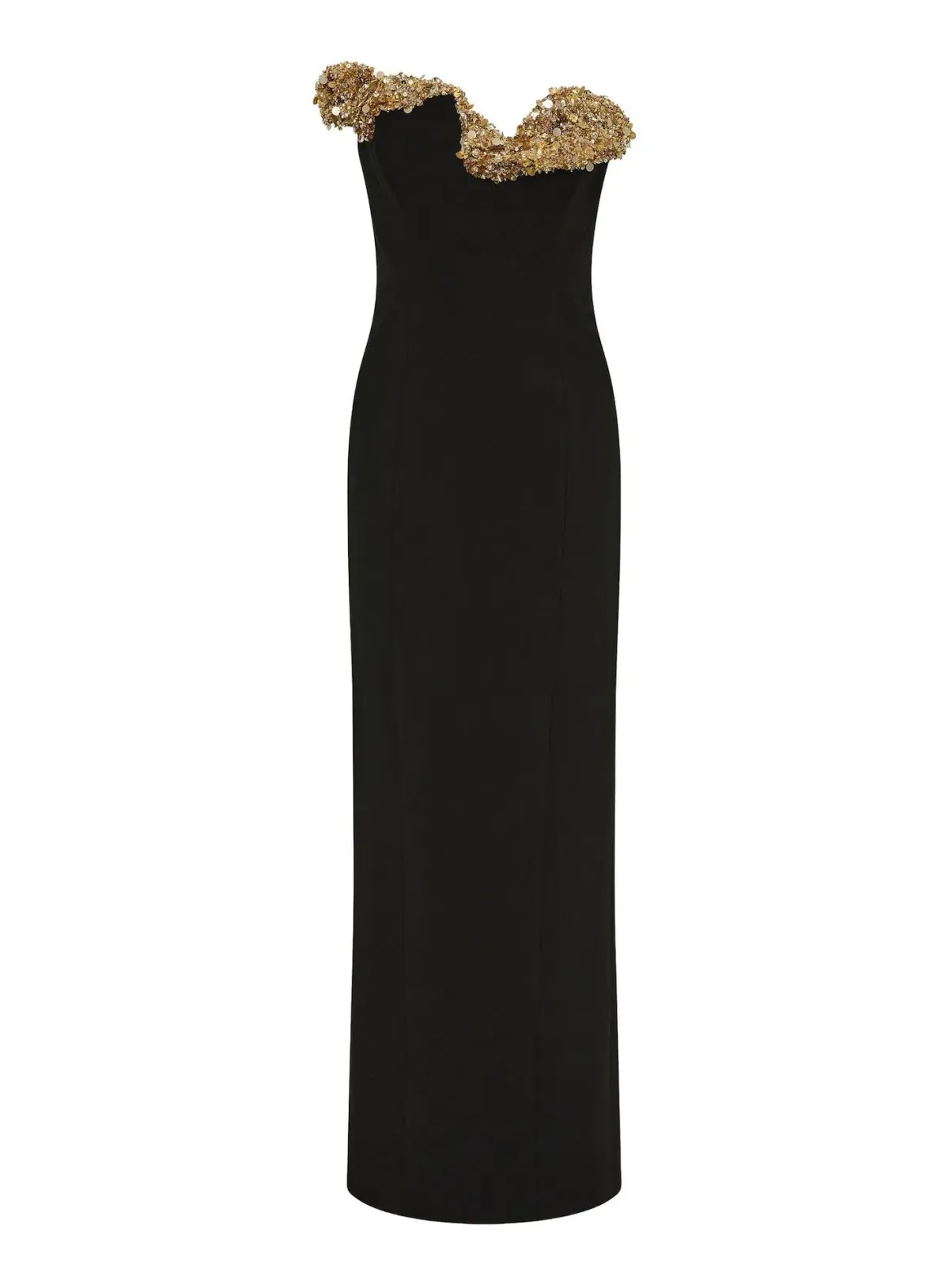 Rachel Gilbert Lucca Maxi Gown in Black/Gold Size 6 - Image 1