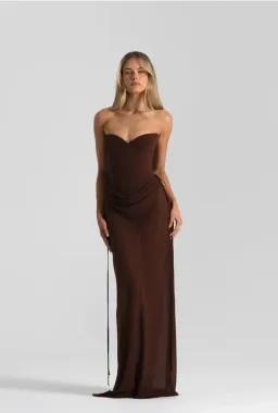 Natalie Rolt  Verity Bustier & Allira Skirt Espresso, size 0 (au6) for rent on The Volte - image 1