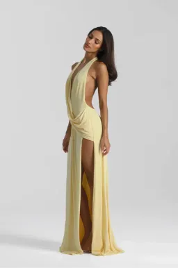 Natalie rolt, Winona Gown, Size 1 (au8) lemon for rent on The Volte - image 2