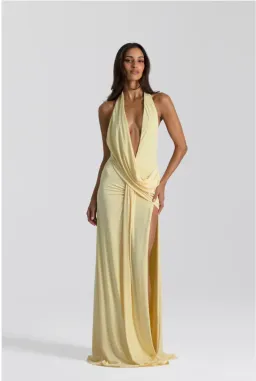 Natalie rolt, Winona Gown, Size 1 (au8) lemon for rent on The Volte - image 1