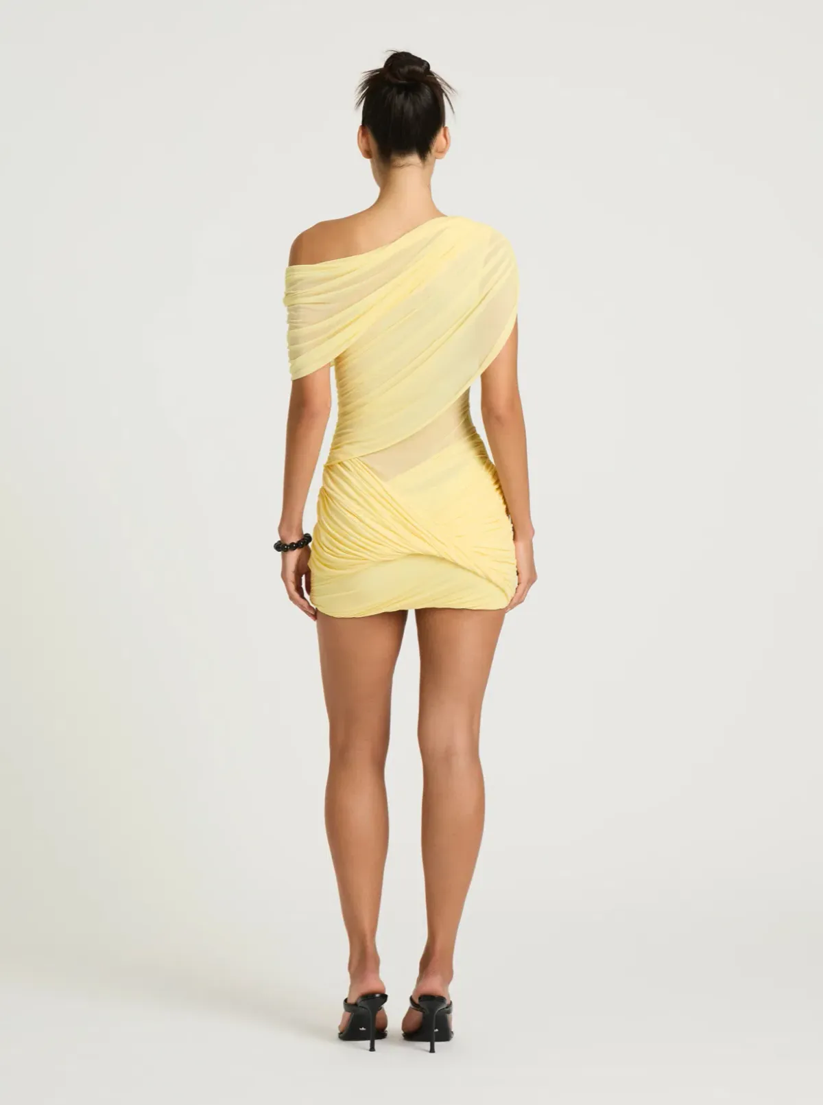 Benni Otto Mini Dress Lemon - Image 2