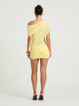 Benni Otto Mini Dress Lemon for rent on The Volte - image 2