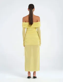 Benni Blaire Midi Dress Size 4 Lemon for rent on The Volte - image 4