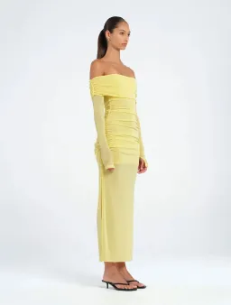 Benni Blaire Midi Dress Size 4 Lemon for rent on The Volte - image 2