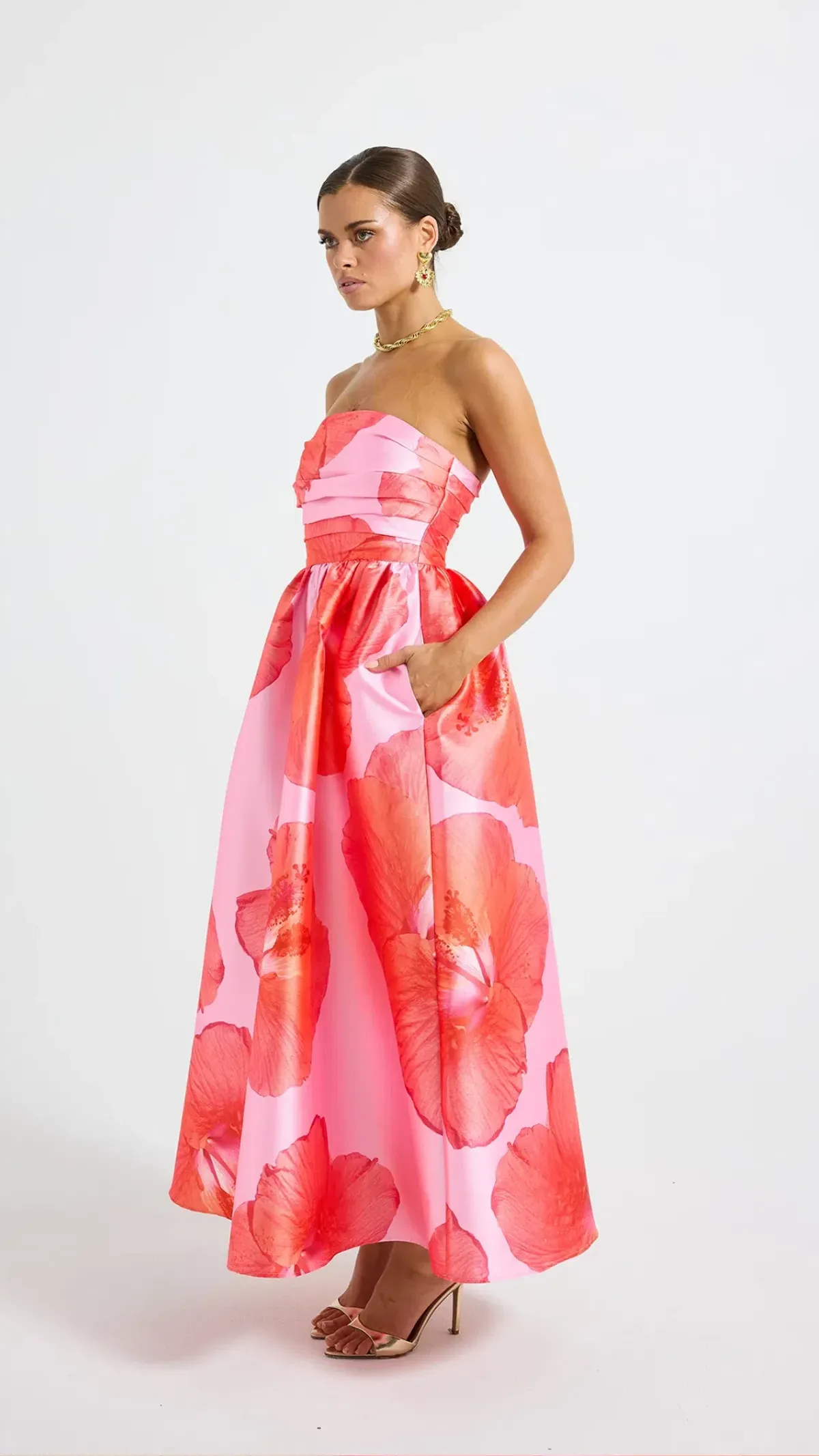 Pasduchas Kalani Strapless Midi Dress Size 10 - Image 2