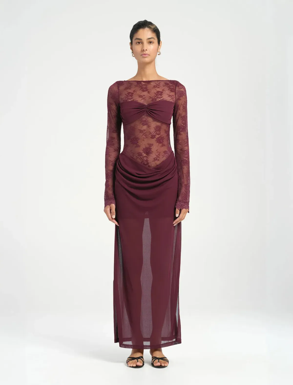 Benni Oskar Maxi Dress Size 6 Plum - Image 4