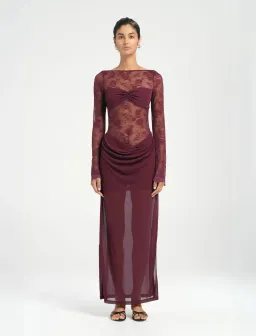 Benni Oskar Maxi Dress Size 6 Plum for rent on The Volte - image 4