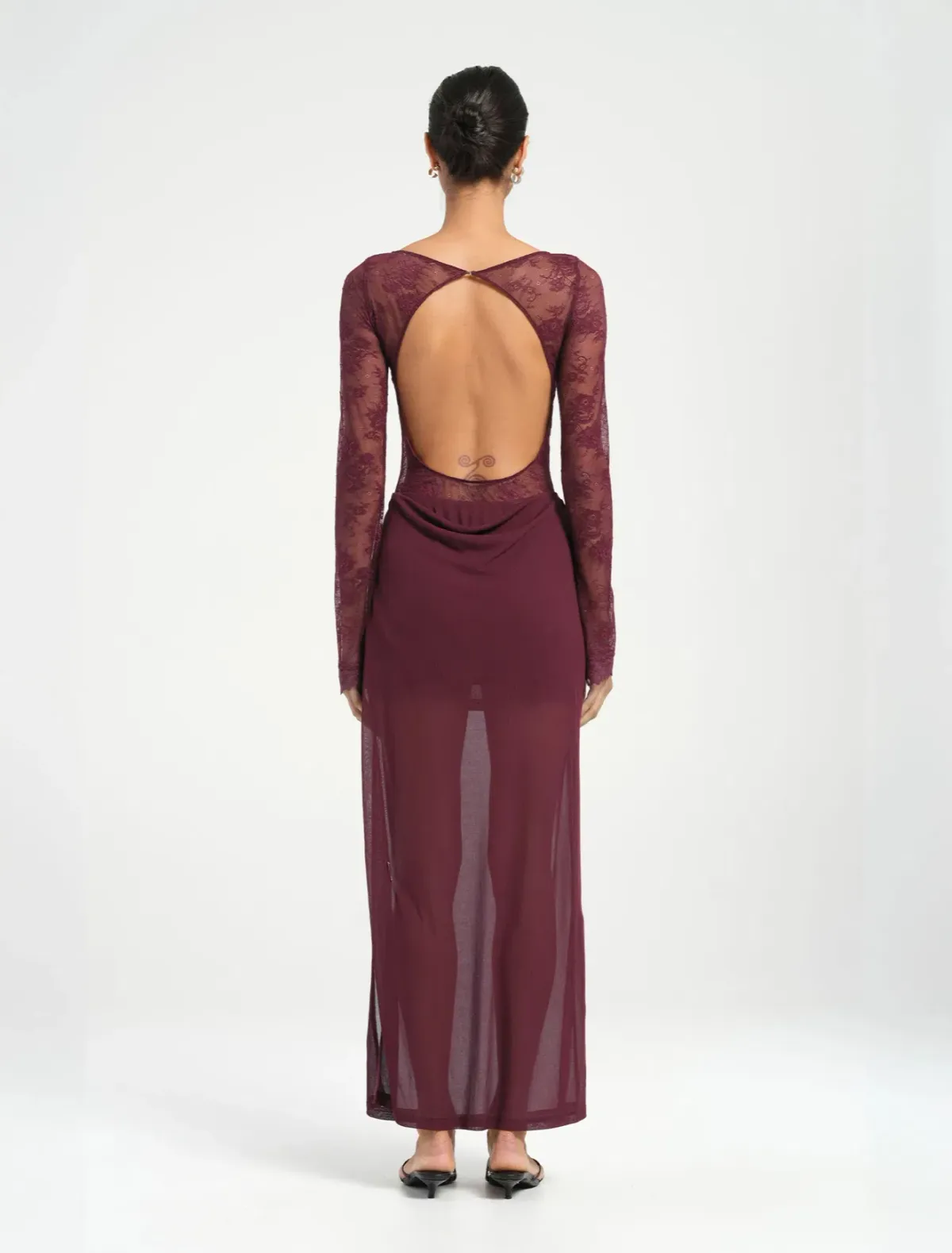 Benni Oskar Maxi Dress Size 6 Plum - Image 2