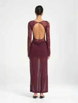 Benni Oskar Maxi Dress Size 6 Plum for rent on The Volte - image 2