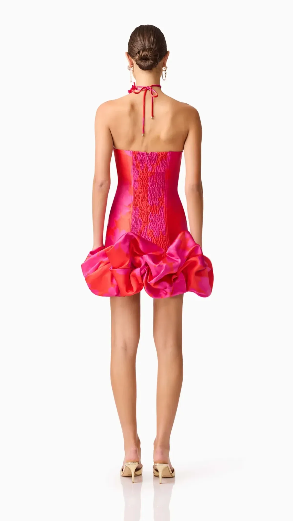 Elliatt Eloise Strapless Mini Dress in Pink and Red Size M (10) - Image 3
