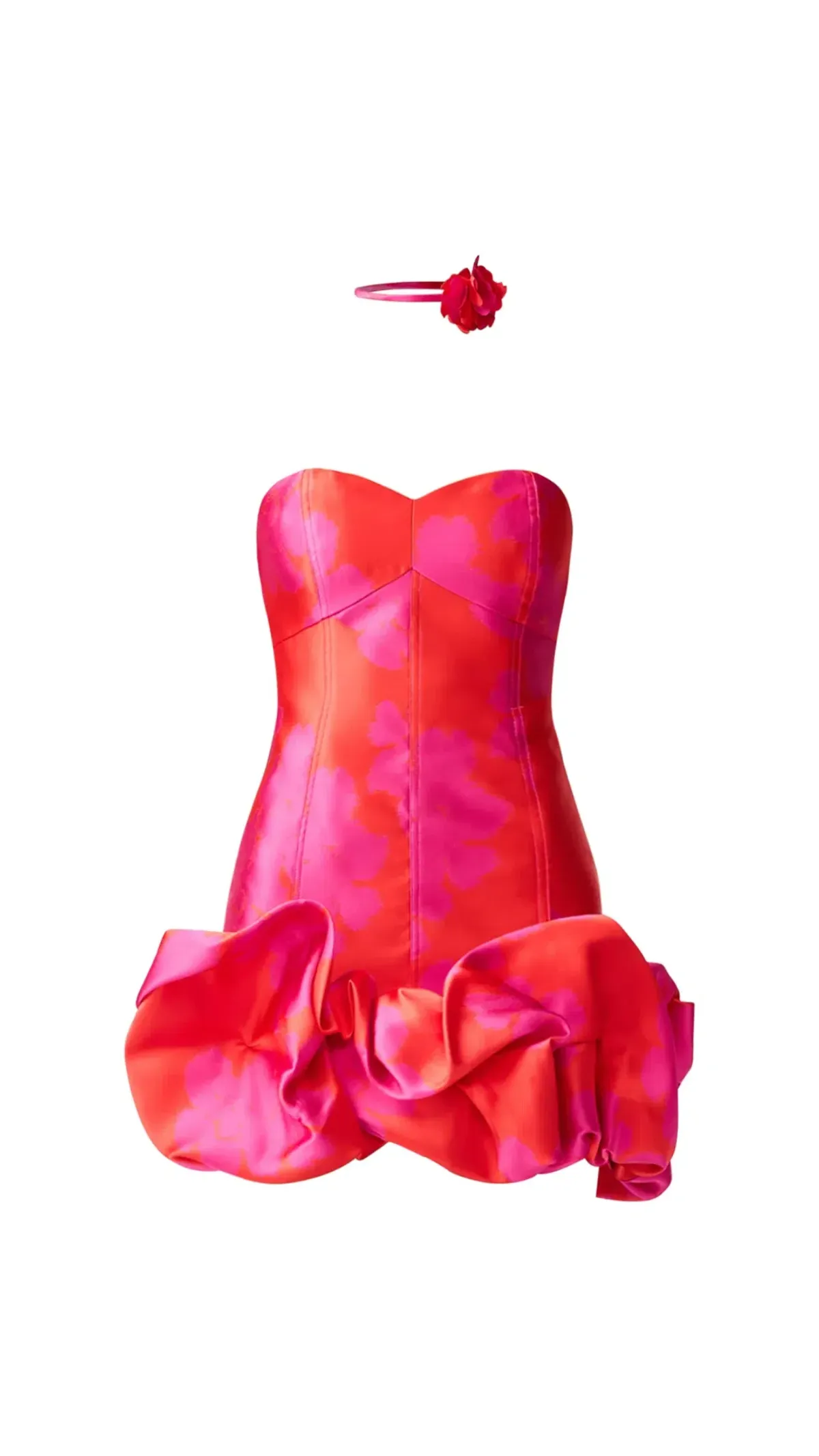 Elliatt Eloise Strapless Mini Dress in Pink and Red Size M (10) - Image 5