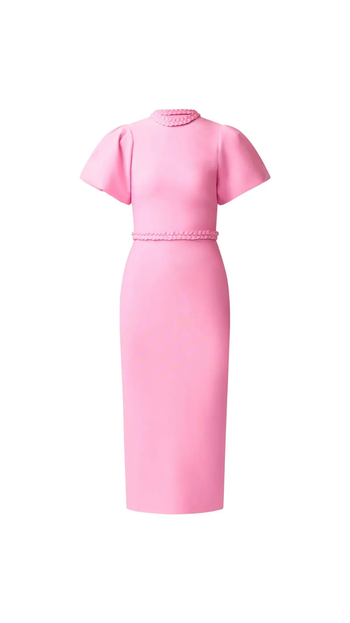 Elliatt Coarlene Puff Sleeve Midi Dress in Pink Size 12 - Image 4