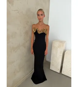 Rachel Gilbert Lucca Gown Black/Gold Size 2/AU 10 for rent on The Volte - image 2