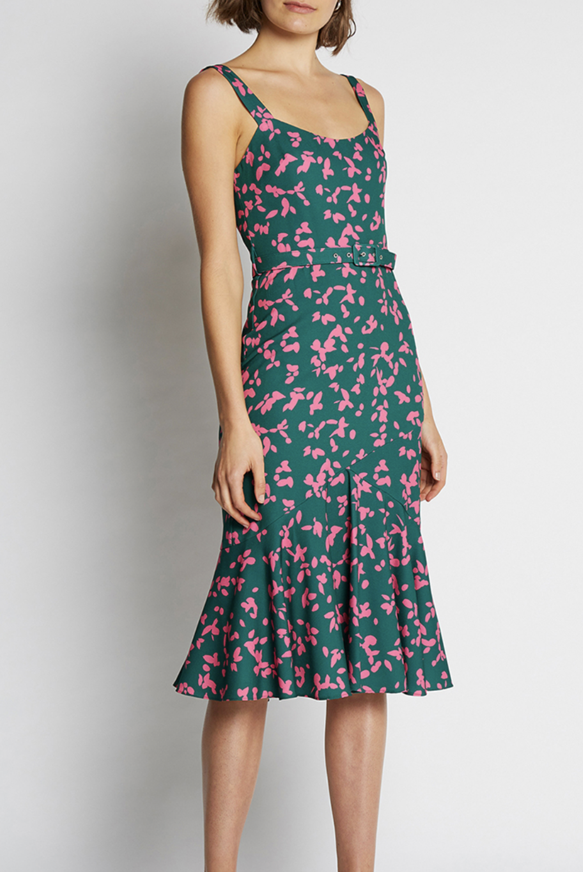 By Johnny Petal Punch Belted Sundress Print Size 6 - Image 1