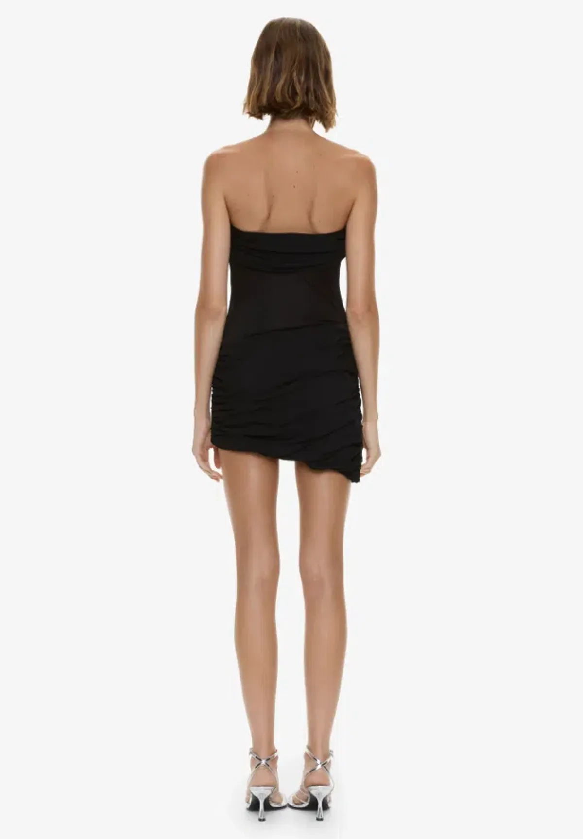 Christopher Esber Christo Ribbed Torso Mini Dress Black Size 8 - Image 2