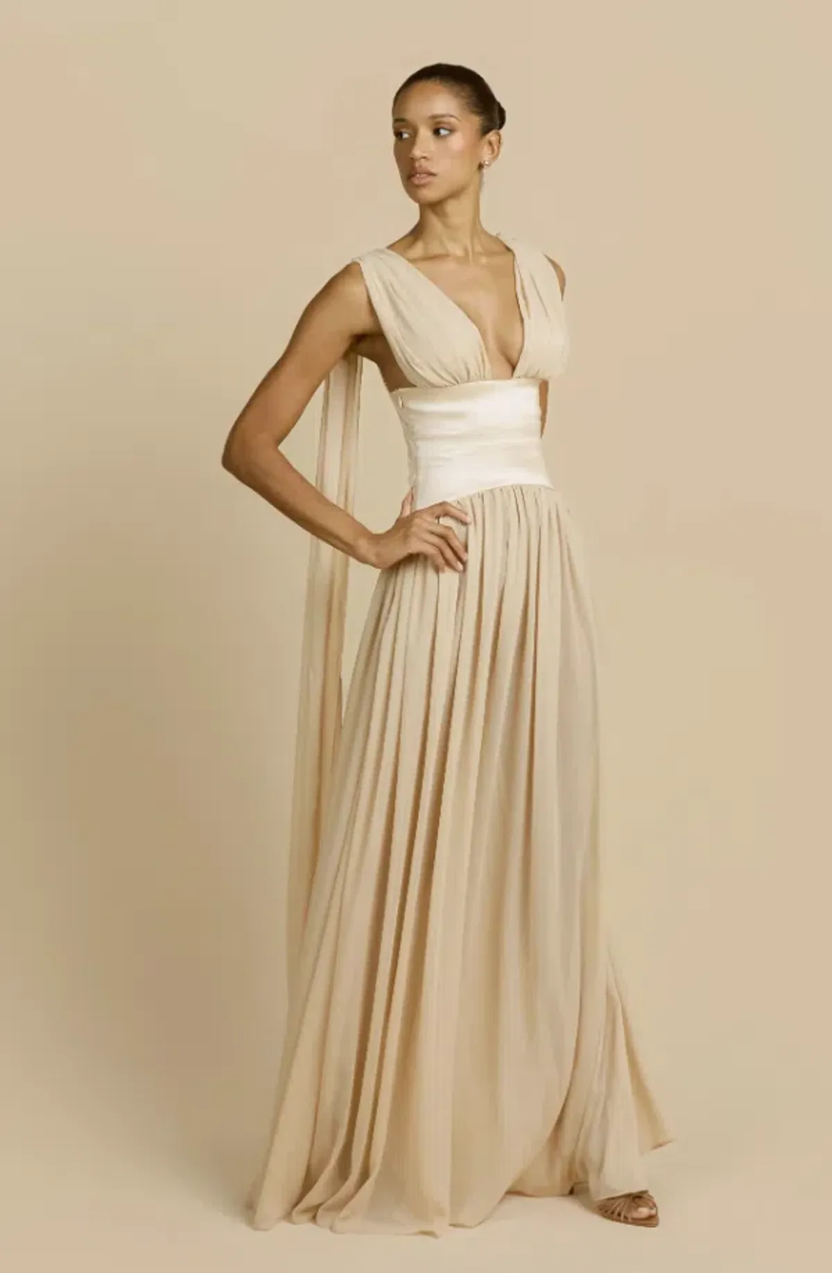 Arcina Ori RAMONA DRESS CHAMPAGNE Size M - Image 1