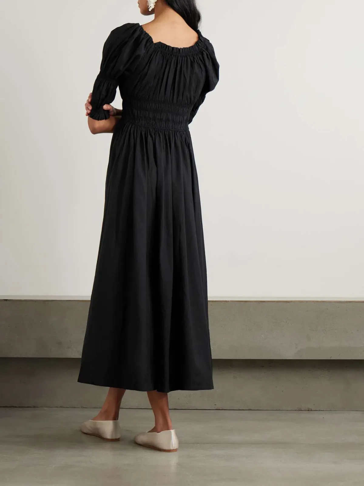 Doen Ishia midi dress in black | size medium / AU 10 - Image 2