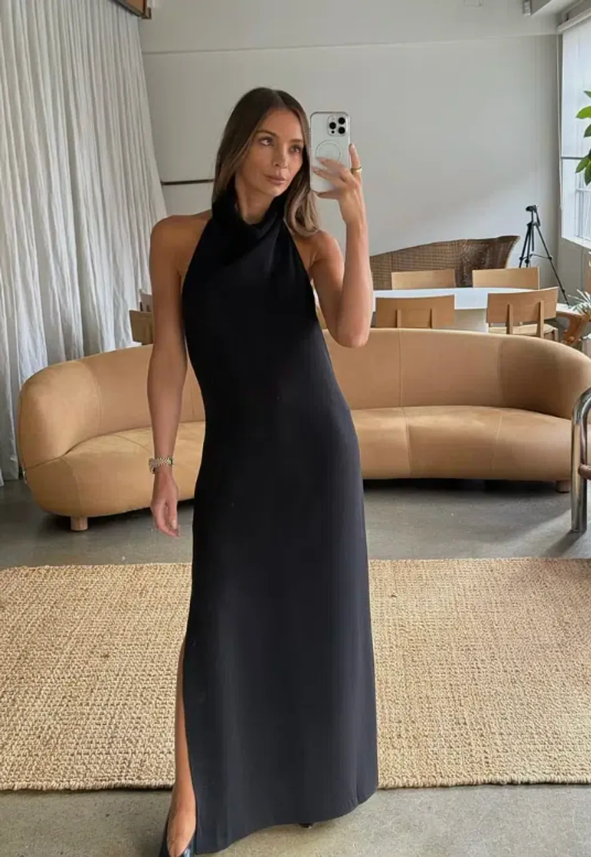 Henne Rome Maxi Dress Black Size AU 8 - Image 4